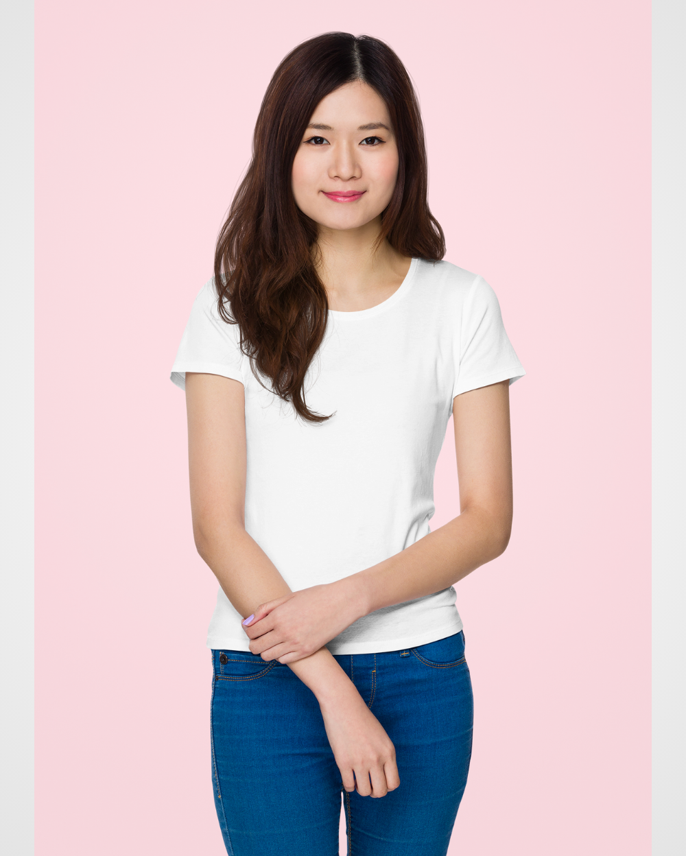 Women Plain White T-Shirt
