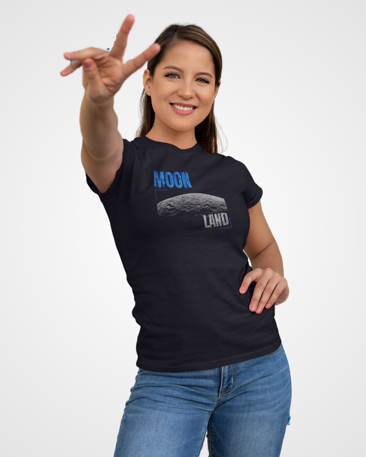 Women Moon land Printed T-shirt