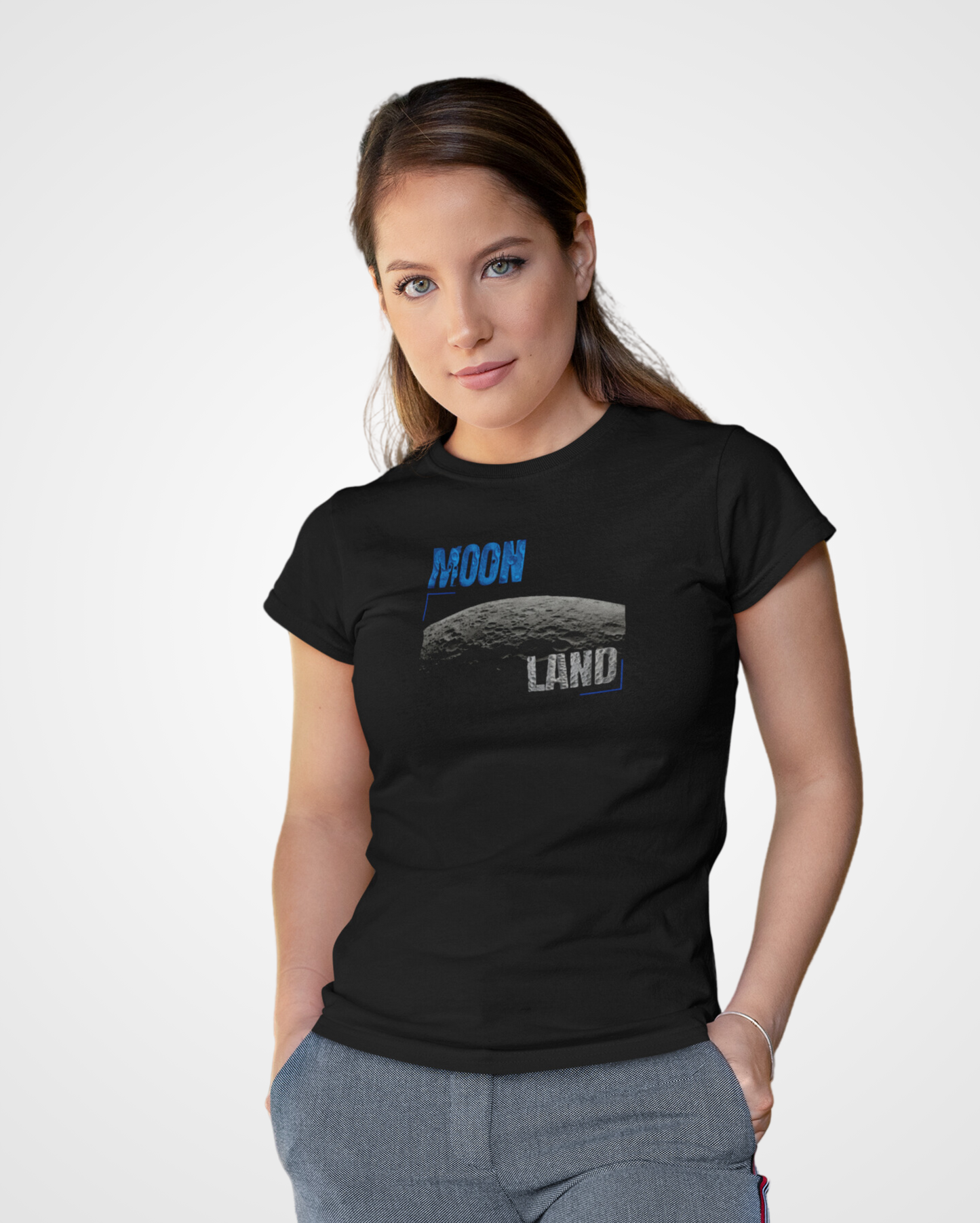 Women Moon land Printed T-shirt