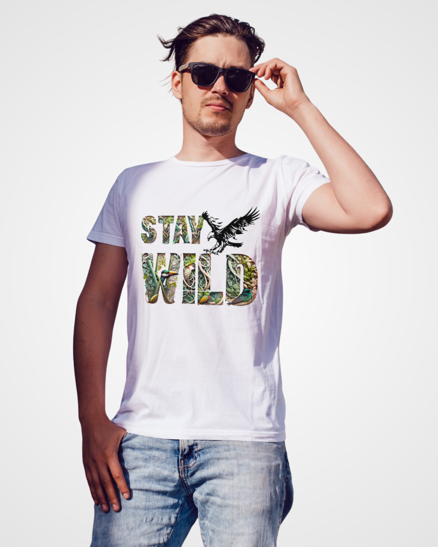 Men's Stay Wild Printed T-shirt - Lama Fashion