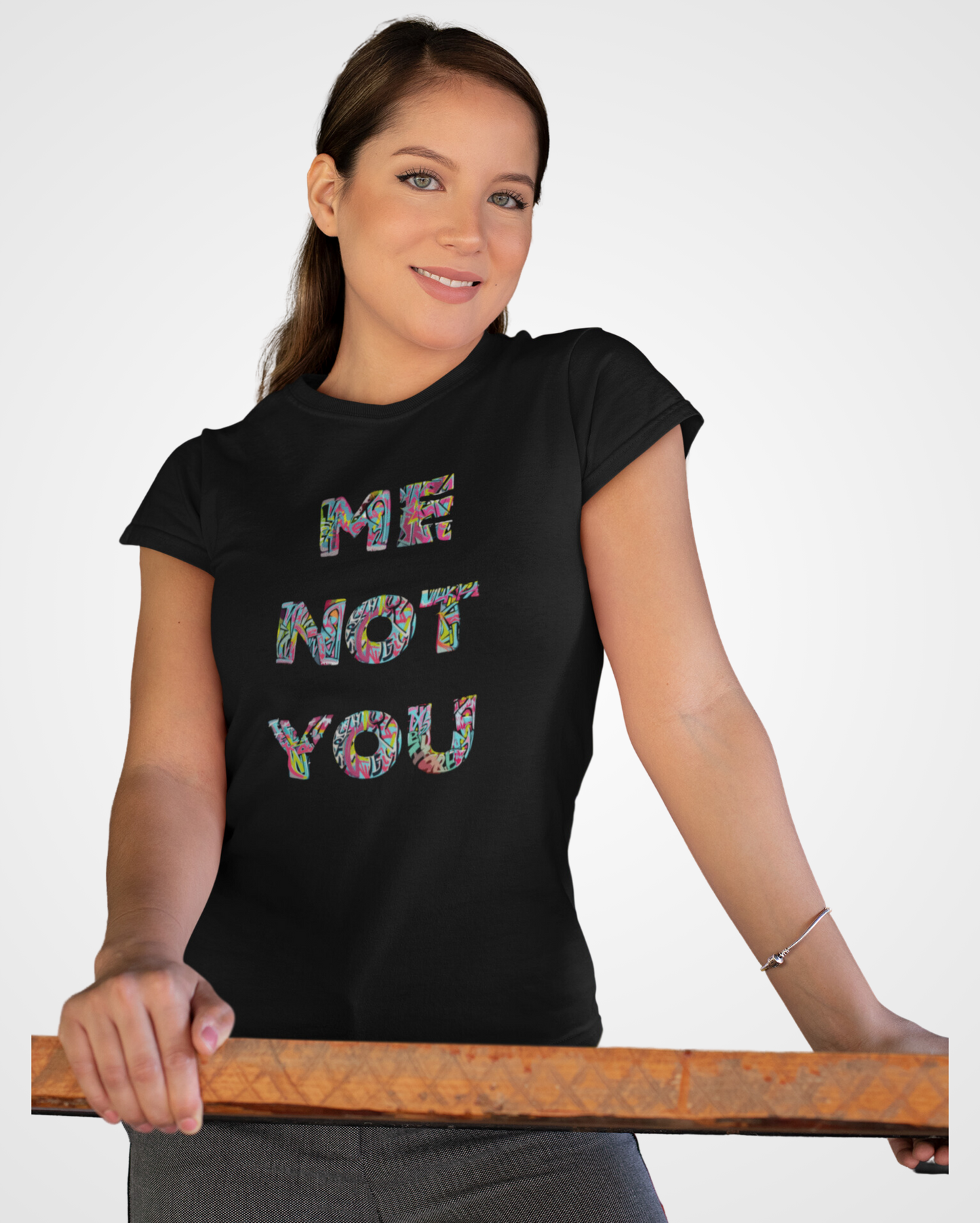 Women's Me not you Typographic T-shirt - Lama Fashion
