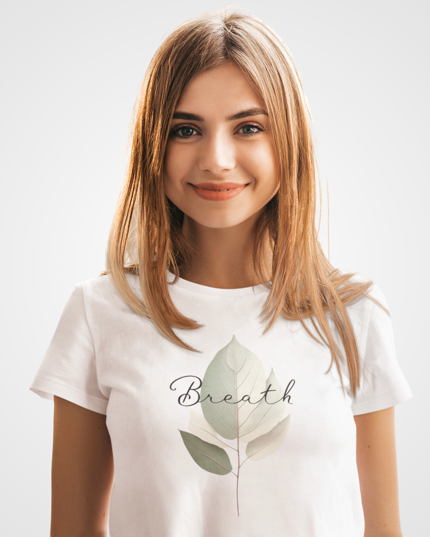 Women Breath Leaf Graphic Printed T-shirt - Lama Fashion