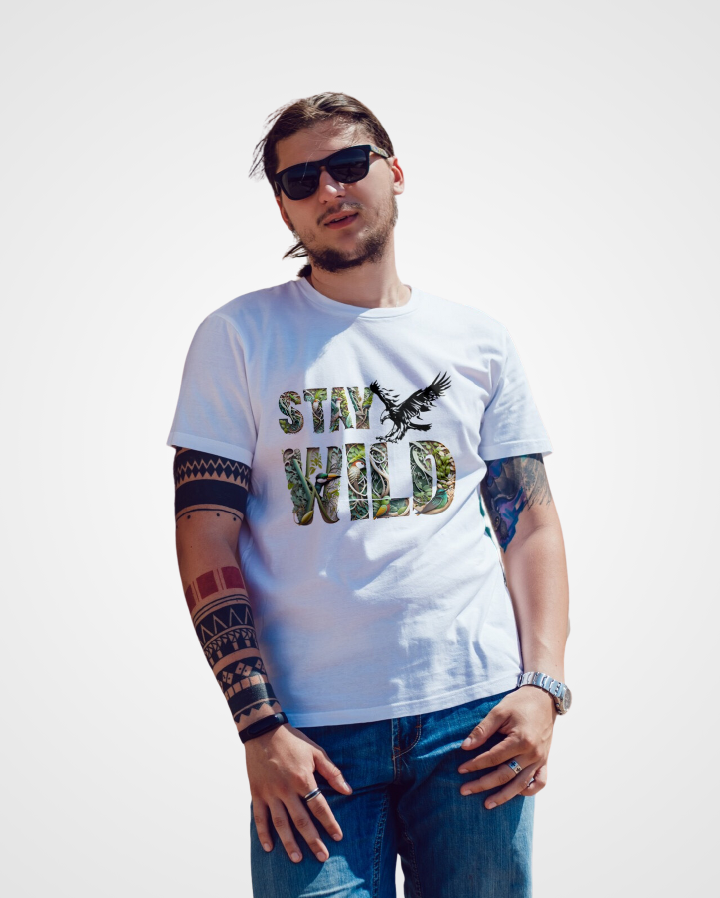Men's Stay Wild Printed T-shirt - Lama Fashion