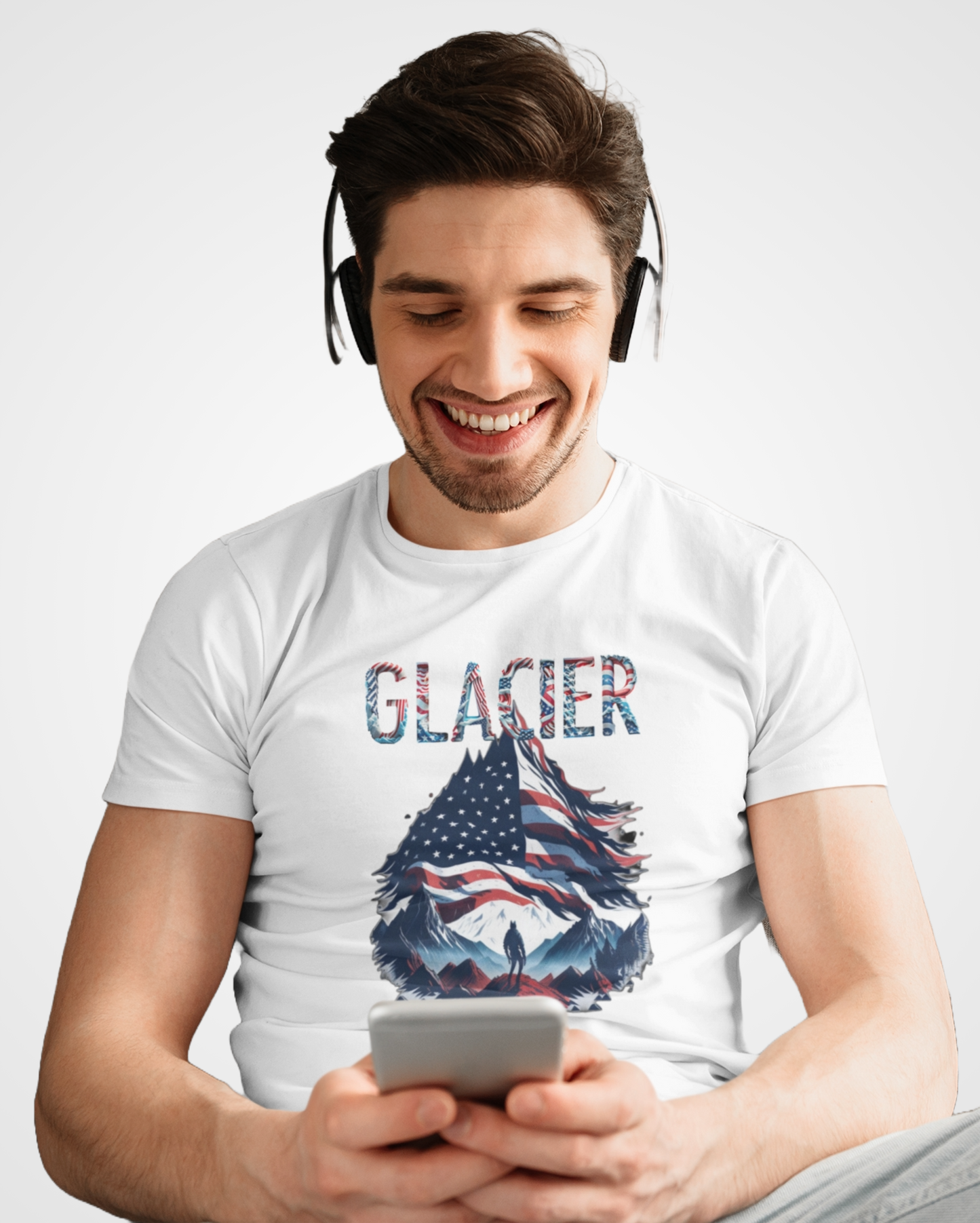 Men's Glacier Graphics Printed T-Shirt - Lama Fashion