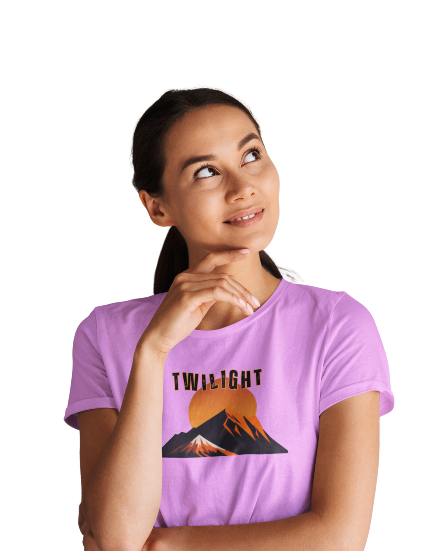 Women Twilight Mountain Graphic Printed T-shirt - Lama Fashion