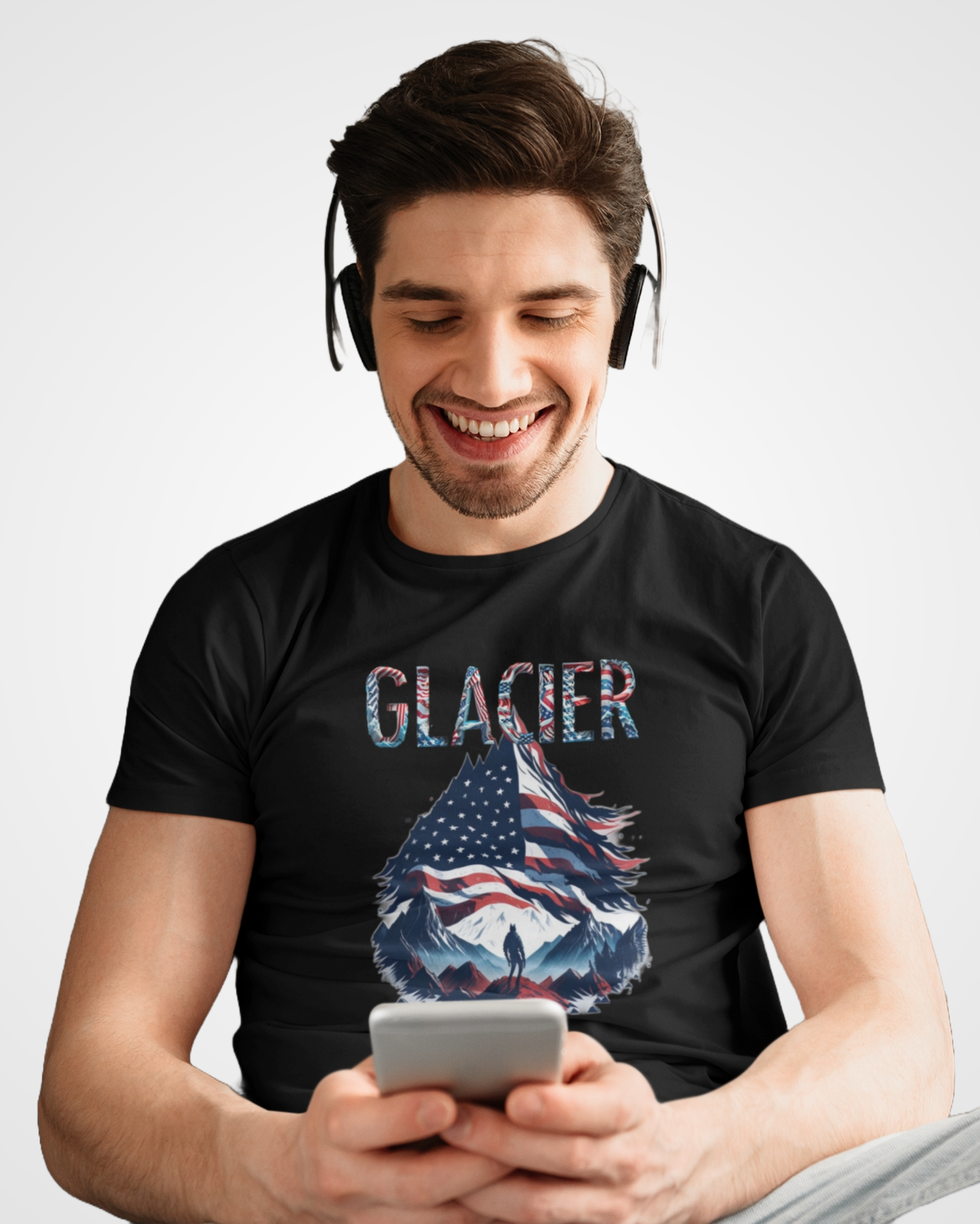 Men's Glacier Graphics Printed T-Shirt - Lama Fashion